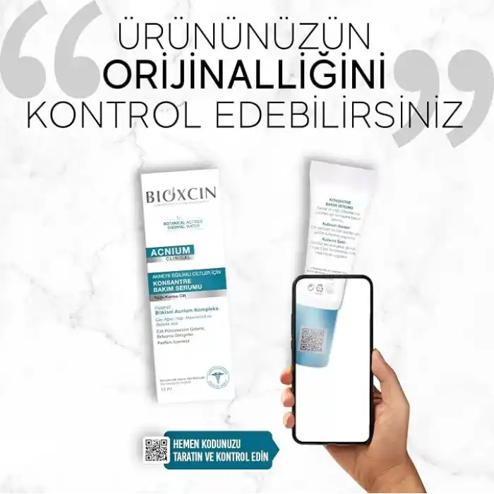 Bioxcin Acnium Konsantre Bakım Serumu 15 ml – Akneye Eğilimli Ciltler İçin Sebum Dengeleyici ve Nemlendirici Serum