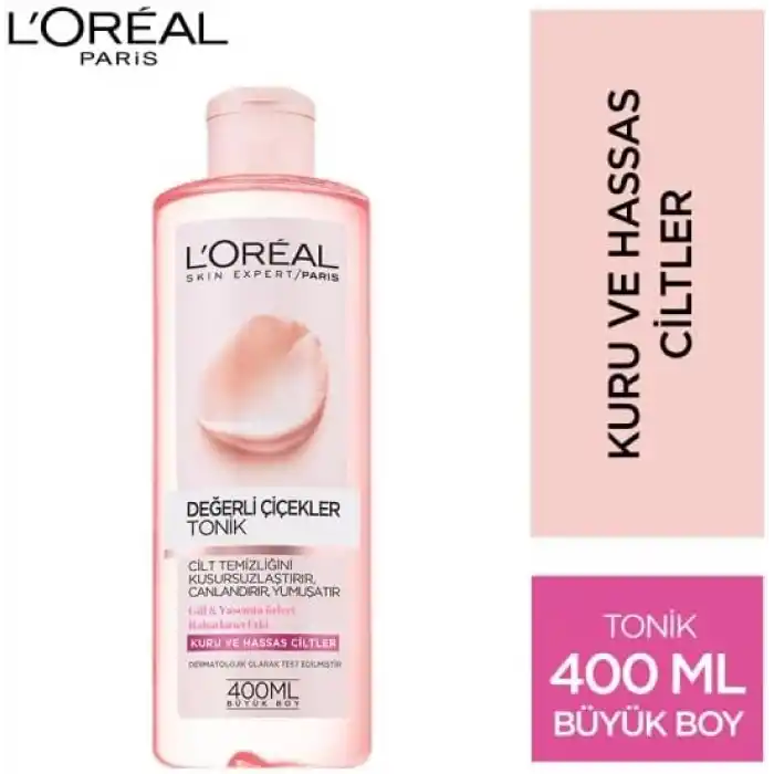 L’Oréal Paris Değerli Çiçekler Tonik Kuru ve Hassas Ciltler (400 ml)