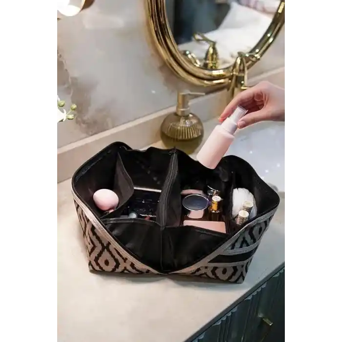 Pazar Kapısı BOHE Makyaj Çantası Düzenleyici Seyahat Tipi Çanta Organizer