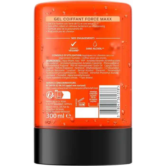Schwarzkopf Taft Force Maxx No.8 Saç Şekillendirici Jel 300 ml