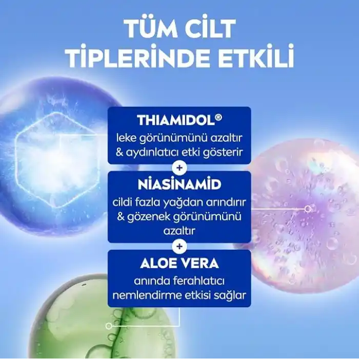 NIVEA Luminous630 Skin Glow Anında Aydınlatıcı Serum, 30 ml, Eşit Cilt Tonu,Nemlendirme,Leke Karşıtı Thiamidol,Niasinamid,Aloe Vera