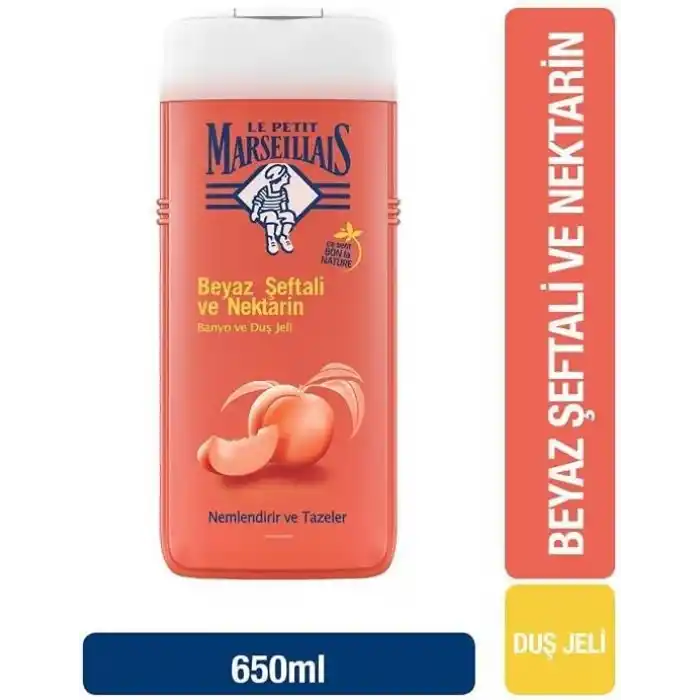 Le Petit Marseillais Duş Jeli, Beyaz Şeftali & Nektarin, 650 ml