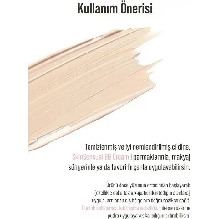 Skin Sensual SPF50+ PA++++ Kapatıcı BB Krem Extra Light 50 ml | Leke Karşıtı, Aydınlık Cilt Görünümü | UVA+UVB Koruma | Geniş Spektrum Koruma