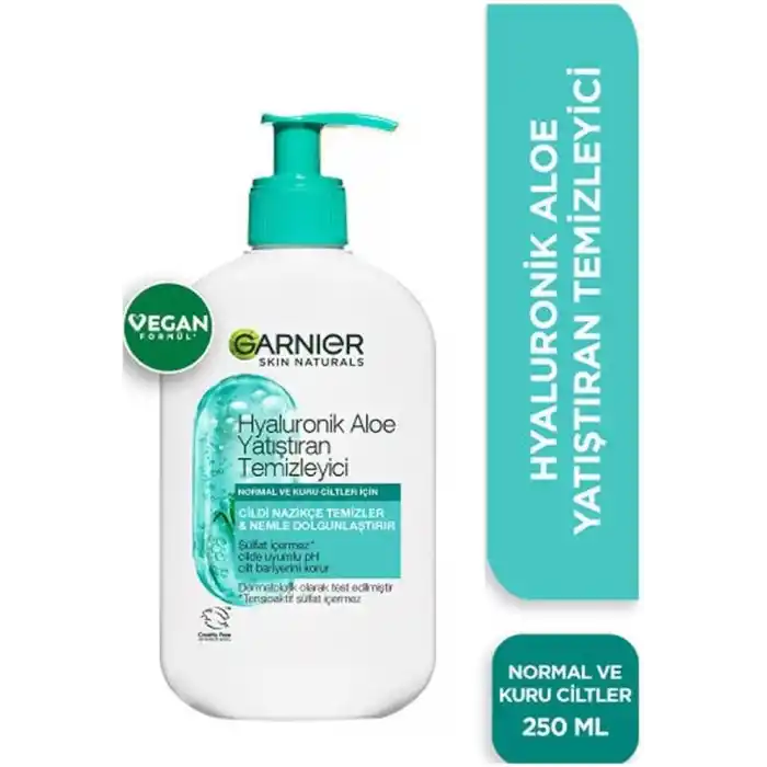 Garnier Hyaluronik Aloe Nemlendiren ve Yatıştıran Temizleyici 250 ML