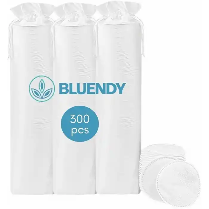 300 Adet Yuvarlak Makyaj Temizleme Pamuğu -%100 Saf Premium Kalite Disk Pamuk, Fondöten ve Makyaj Çıkarma Pedi, Tüy Bırakmaz, Yumuşak ve Taşınabilir (M, Adet, 300)