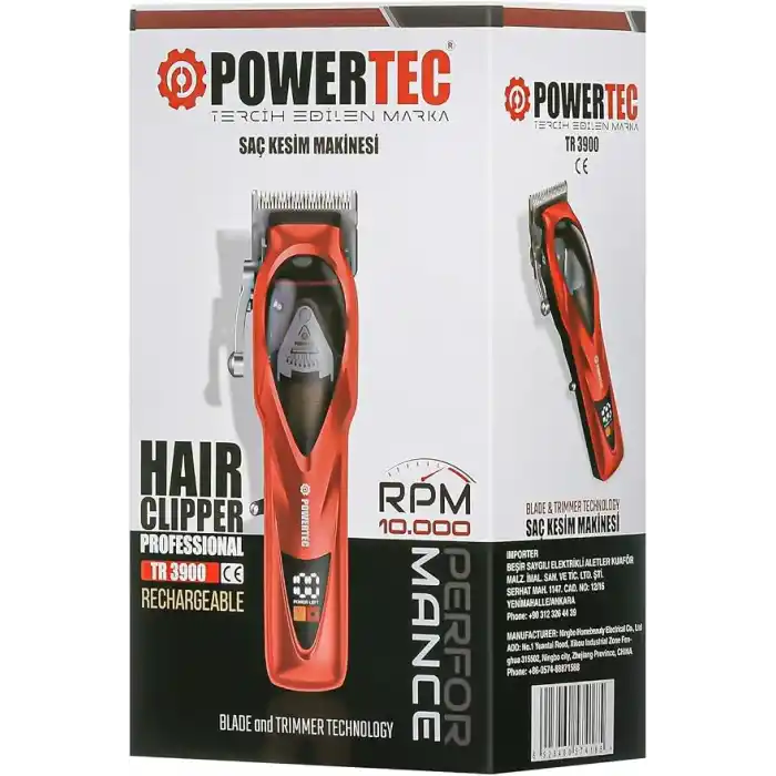 Powertec TR-3900 Saç Sakal Kesim Makinesi 10.000 RPM
