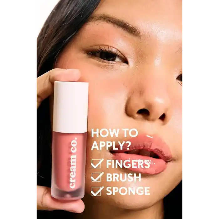 Cream Co. Allık Ruj Göz Farı Glow Tint Dusty Rose, Nemlendirici Makyaj, 507 Gülkurusu, Hyaluronik Asit Peptit