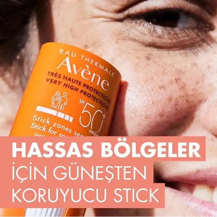 EAU THERMALE AVENE Stick Güneş Kremi SPF 50+ Hassas Bölgeler İçin Yüksek Koruma Sağlayan Güneş Koruyucu 8 gr