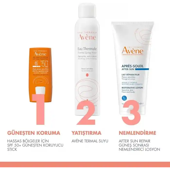 EAU THERMALE AVENE Stick Güneş Kremi SPF 50+ Hassas Bölgeler İçin Yüksek Koruma Sağlayan Güneş Koruyucu 8 gr