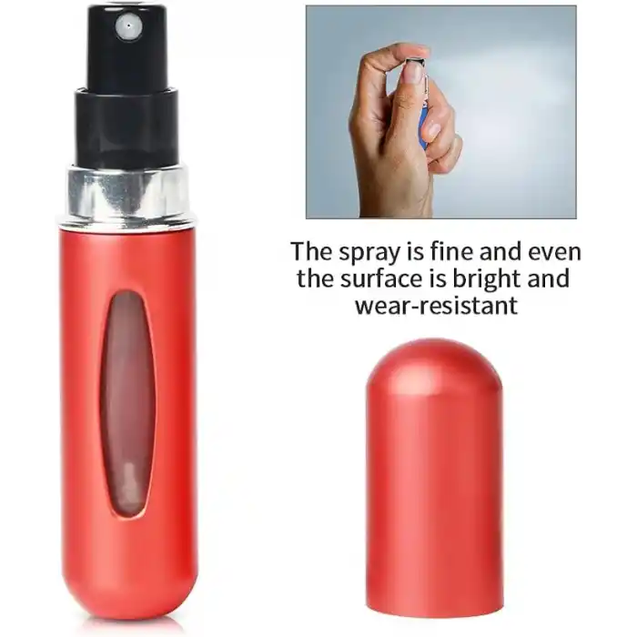 Saiveina Taşınabilir 5ml Mini Parfüm Atomizer Şişeleri, Doldurulabilir Parfüm Sprey Şişesi, Koku Pompası Kılıfı, Seyahat ve Giden için Boş Parfüm Şişeleri (4 Paket)