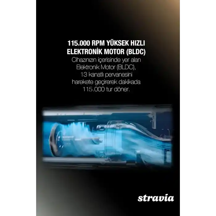 Stravia Airstraiter Islak Kuru Saç Düzleştirci Negatif İyon Hava Akımı Teknolojisi