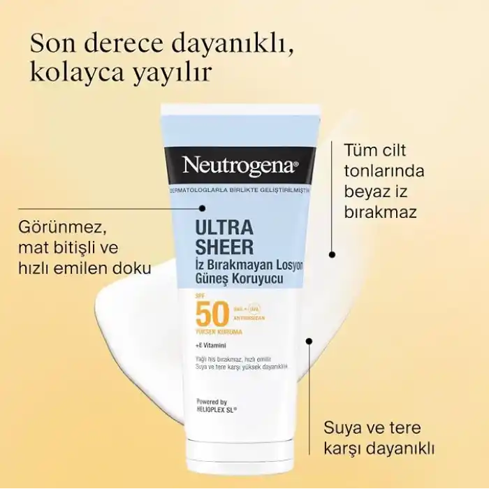 Neutrogena Ultra Sheer Nemlendirici Güneş Koruyucu Losyon SPF50 200 ml