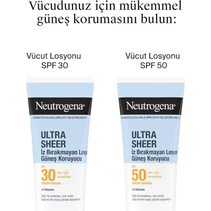 Neutrogena Ultra Sheer Nemlendirici Güneş Koruyucu Losyon SPF50 200 ml