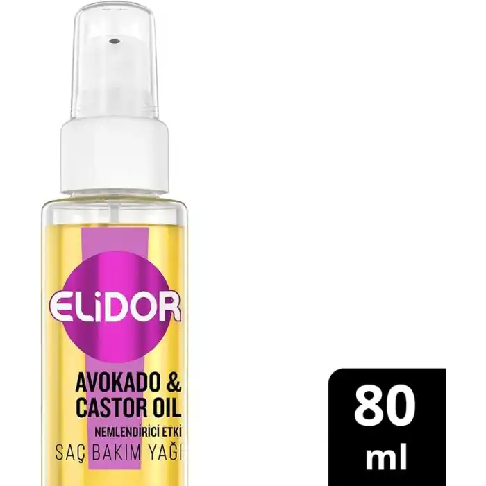 Elidor Saç Bakım Yağı Avokado ve Castor Oil Nemlendirici Etki 80 ml