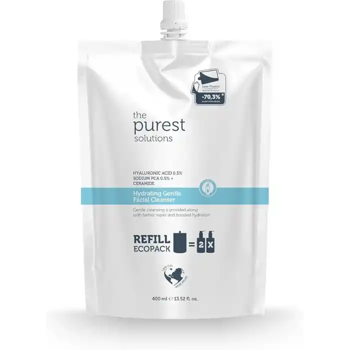 The Purest Solutions Nemlendirici Ve Bariyer Onarıcı Kuru Karma Ciltler Temizleme Jeli Ekolojik Yedek Paket 400 ml