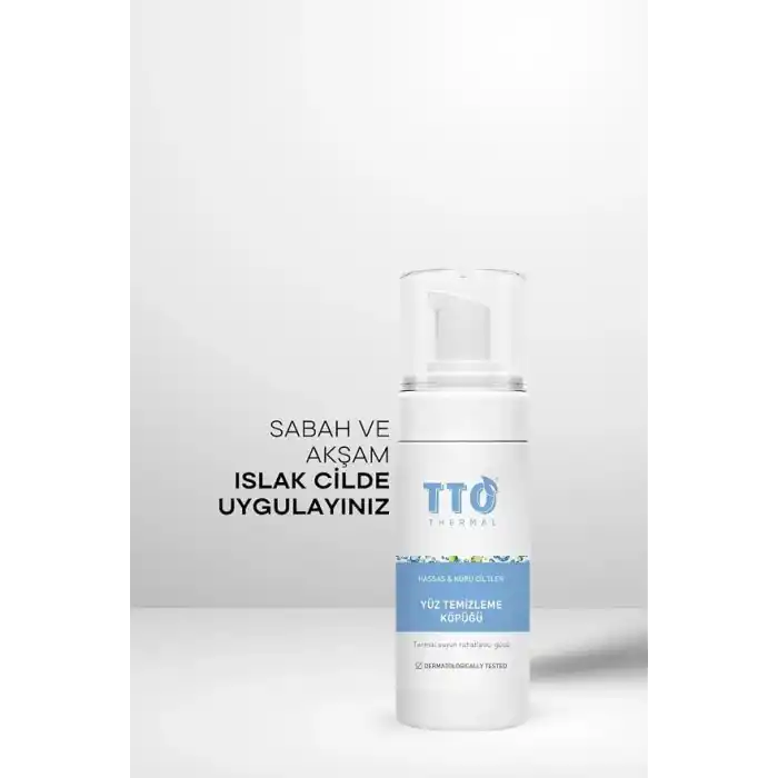 TTO Thermal Mini Yüz Temizleme Köpüğü 100 ml, Hassas Kuru Cilt, Seyahat Boy, Derin Temizleme, Ferahlatıcı