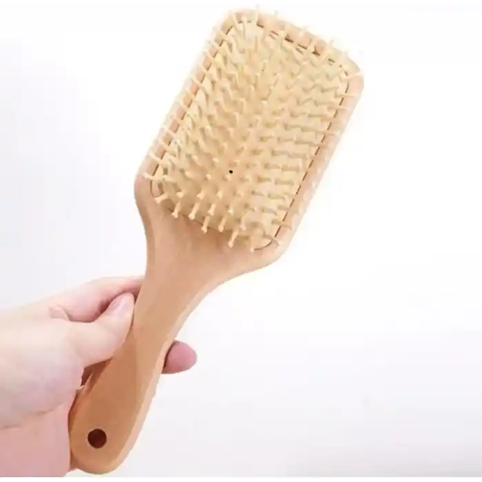 Busstier Bambu Uçlu Ahşap Saç Fırçası Doğal ve Antistatik Tarak