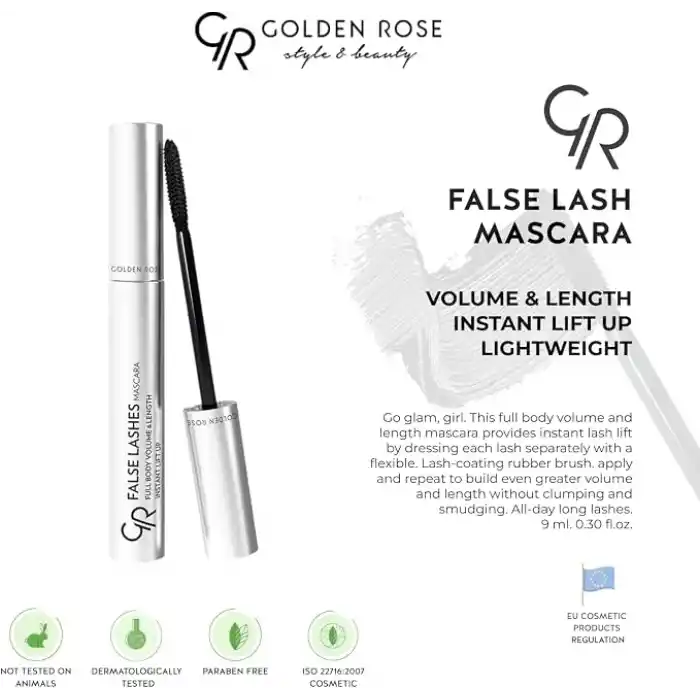Golden Rose False Lashes Mascara - Takma Kirpik Etkili Hacim ve Uzunluk Veren Maskara