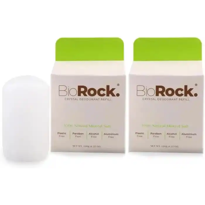 BİOROCK Sürdürülebilir Doğal Ter Kokusu Karşıtı Kristal 2li