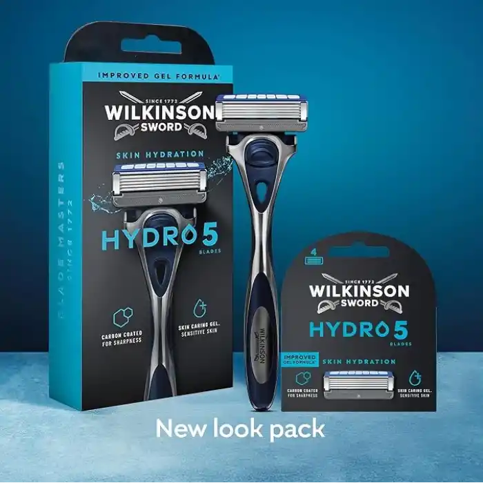 Wilkinson Erkek Tıraş Bıçağı Hydro 5, Cilt Nemlendirici, Karbon Kaplı Bıçak, Tıraş Bıçağı, 1 Yedek Bıçaklı Erkek Tıraş Bıçağı