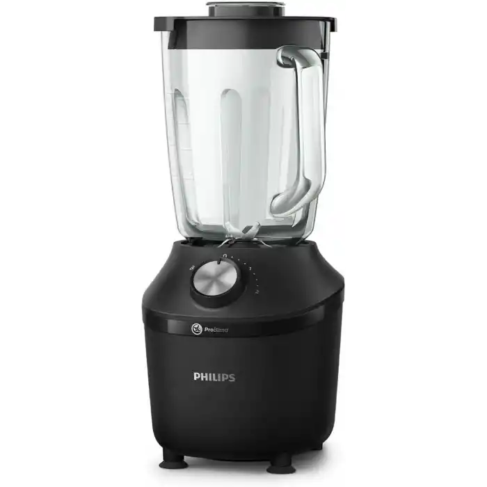 Philips 3000 Serisi ProBlend Crush Teknolojili Blender - 600 W Güç, 2 L Cam Sürahi, 2 Hız + Pulse, Titreşim Önleyici Taban, Siyah (HR2291/41)
