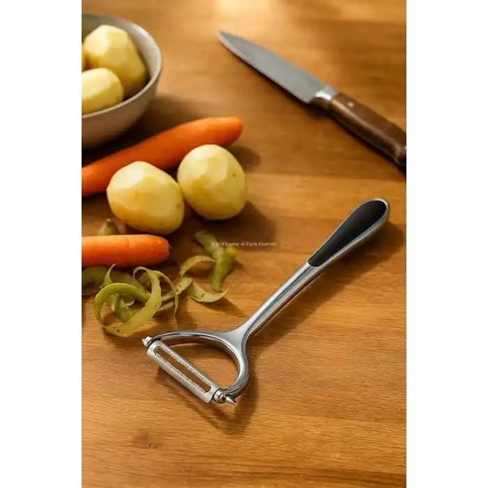 Busstier Profesyonel Paslanmaz Çelik Çift Bıçaklı Soyacak, Jülyen ve Standart Soyucu Başlıklı, Ergonomik Saplı Çok Amaçlı Meyve Sebze Soyacağı, Patates, Salatalık, Kabak ve Havuç için Pratik Mutfak Al