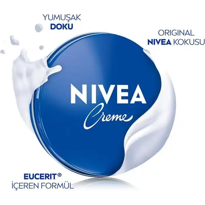 NIVEA Creme Nemlendirici Bakım Kremi 250 ml,Eucerit, El,Yüz,Vücut İçin,Paraben İçermez, Tüm Cilt Tipleri, (2 paketi)