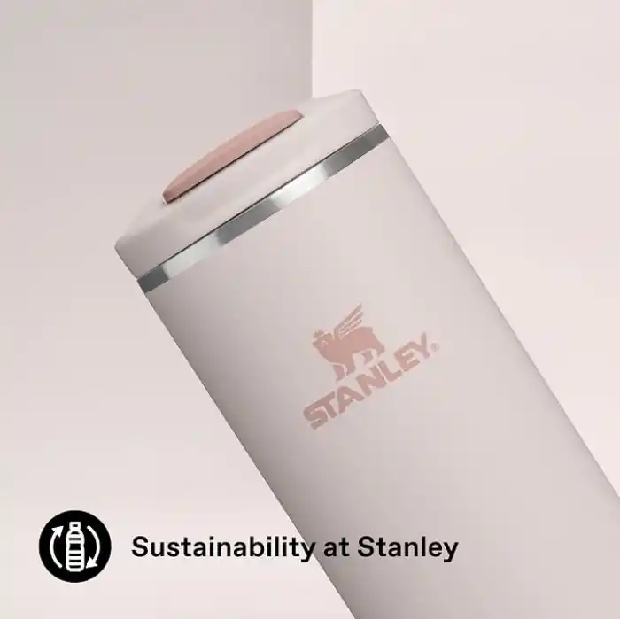STANLEY The Transit FlipTop Mug Termos 0.60 Litre - Pembe Kuvars (Rose Quartz) | Paslanmaz Çelik
