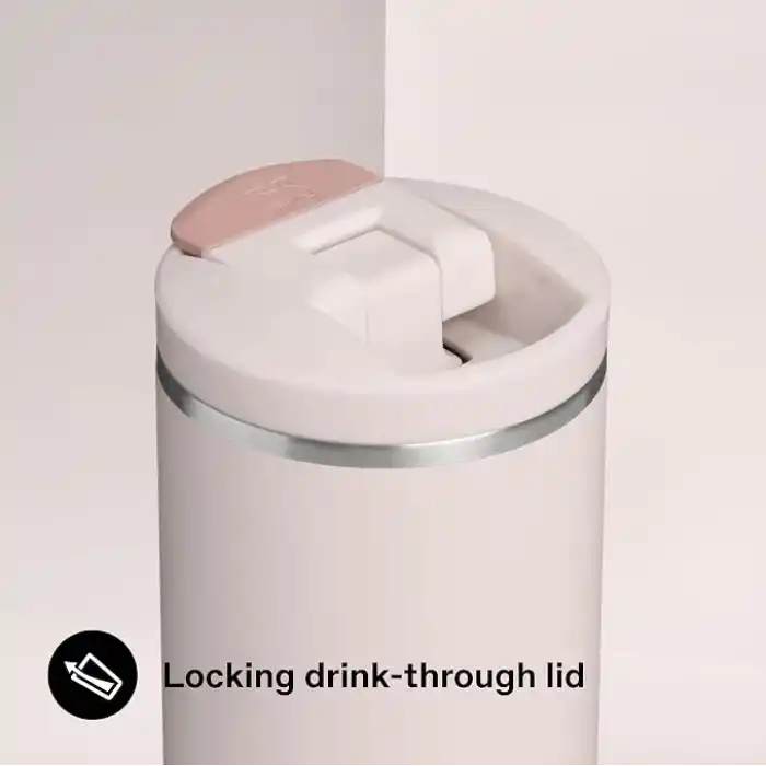 STANLEY The Transit FlipTop Mug Termos 0.60 Litre - Pembe Kuvars (Rose Quartz) | Paslanmaz Çelik