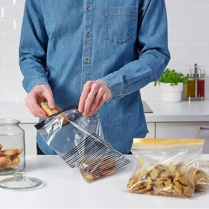 IKEA – Sırt Çantaları Risigillabili Istad, 25 adet 1,2 L + 25 adet için 2,5 l, Dondurucu, gıda maddeleri, renk: mor, TOT. 50 adet, plastik, Mor, Confezione da 1