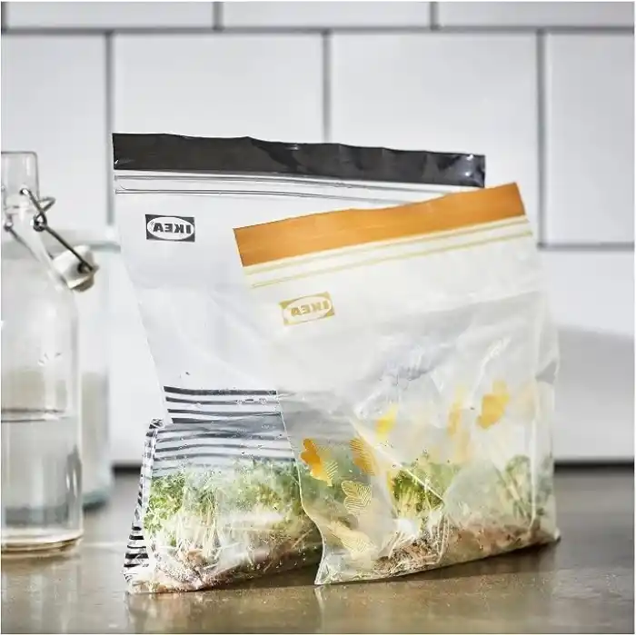 IKEA – Sırt Çantaları Risigillabili Istad, 25 adet 1,2 L + 25 adet için 2,5 l, Dondurucu, gıda maddeleri, renk: mor, TOT. 50 adet, plastik, Mor, Confezione da 1