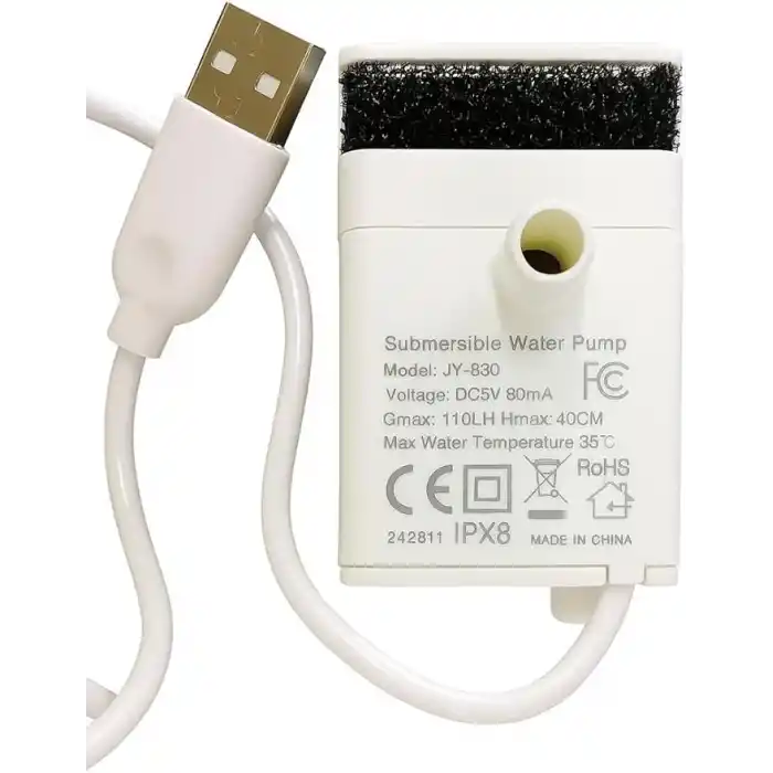 Haustier Anti-Burnt Özellikli, Ledli, USB, Evcil Hayvan Su Sebili Yedek Pompa