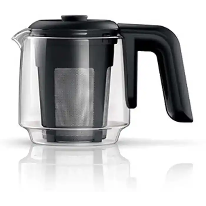 Philips Daily Collection Çay Makinesi - Otomatik Sıcak Tutma, 1.9L Su Isıtıcısı, 0.9L Cam Demlik, Hızlı Kaynatma 1700W, Kireç Filtresi, Kolay Dökme İçin Kablosuz Taban (HD7301/00)