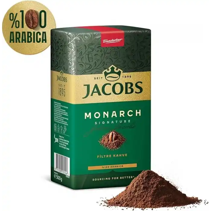 Jacobs Monarch Filtre Kahve 500 g, Orta Kavurma, Öğütülmüş