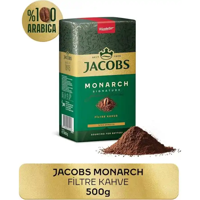 Jacobs Monarch Filtre Kahve 500 g, Orta Kavurma, Öğütülmüş