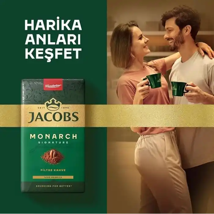 Jacobs Monarch Filtre Kahve 500 g, Orta Kavurma, Öğütülmüş