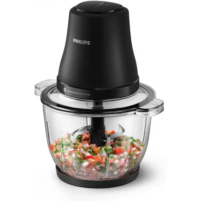 Philips Doğrayıcı 3000 Serisi, 500 W Güçlü Motor, 2 L Cam Hazne, PowerChop Teknolojisi, 2 Hız Ayarı, HR1502/00