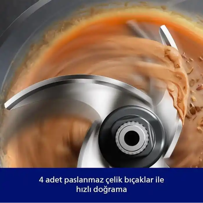 Philips Doğrayıcı 3000 Serisi, 500 W Güçlü Motor, 2 L Cam Hazne, PowerChop Teknolojisi, 2 Hız Ayarı, HR1502/00