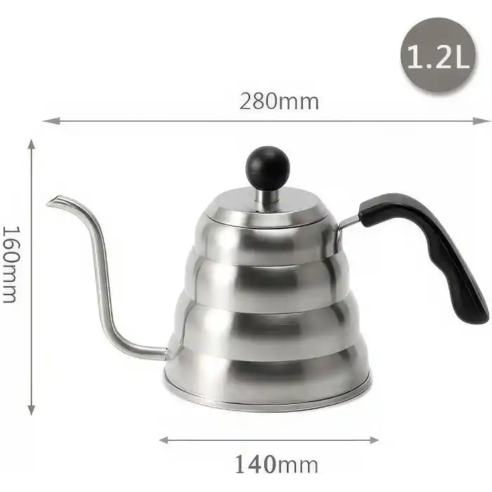 WF 1,2 L Çelik Barista Filtre Kahve Demleme ibriği Drip Kettle cin372