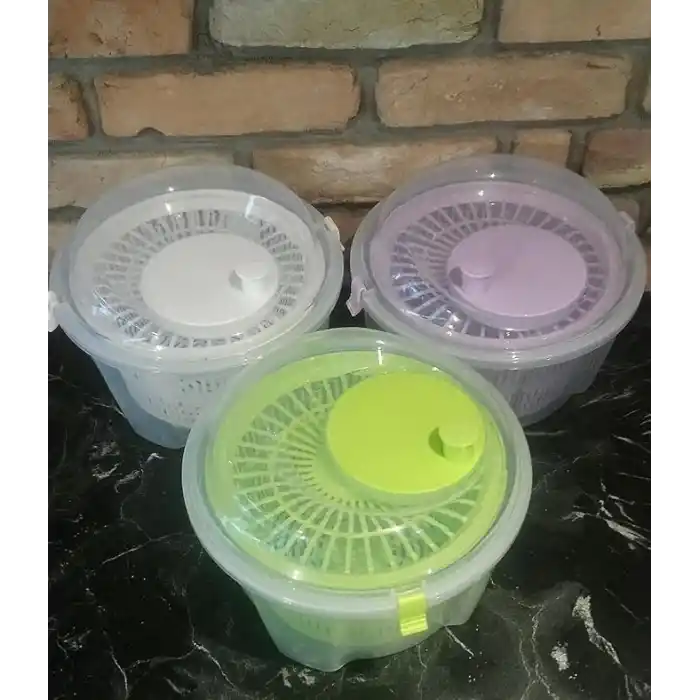 Jouis Salata Sebze Kurutucu Pratik Salata Kurutucu – Çevirmeli Sebze & Marul Kurutma Kabı, 4,5 L Manuel Dönerli Yıkama ve Kurutma Leğeni, Suyu Ayıran Çok Fonksiyonlu Spinner BPA İÇERMEZ