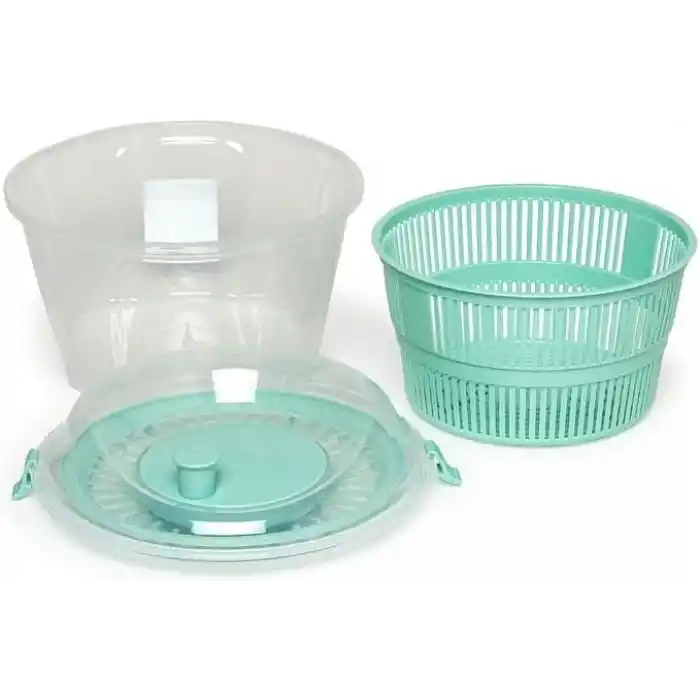 Jouis Salata Sebze Kurutucu Pratik Salata Kurutucu – Çevirmeli Sebze & Marul Kurutma Kabı, 4,5 L Manuel Dönerli Yıkama ve Kurutma Leğeni, Suyu Ayıran Çok Fonksiyonlu Spinner BPA İÇERMEZ