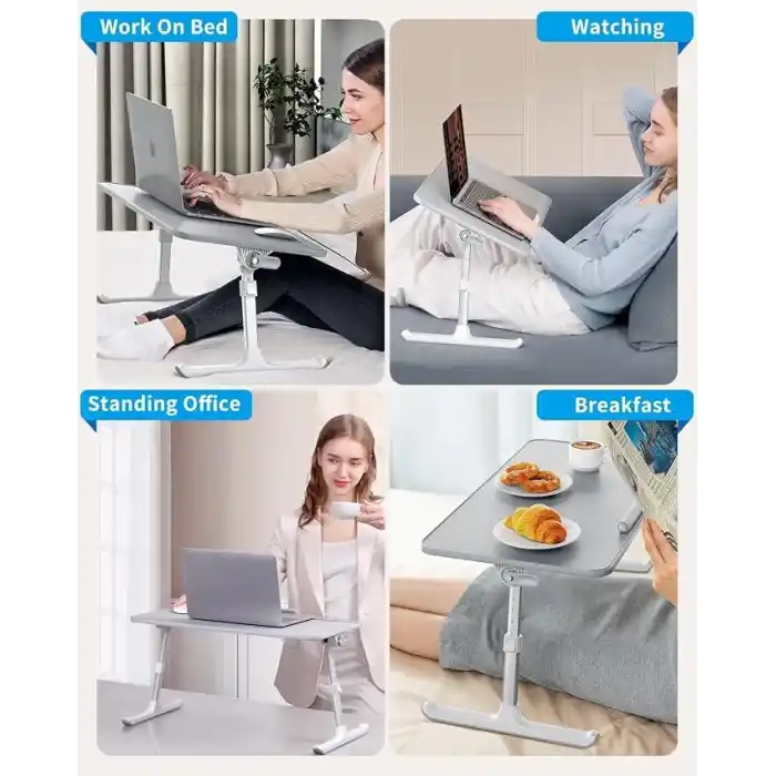Bix Saiji AL30 Ayarlanabilir Laptop Standı Ergonomik Tasarım 17 İnç Uyumlu Taşınabilir Masa Gri