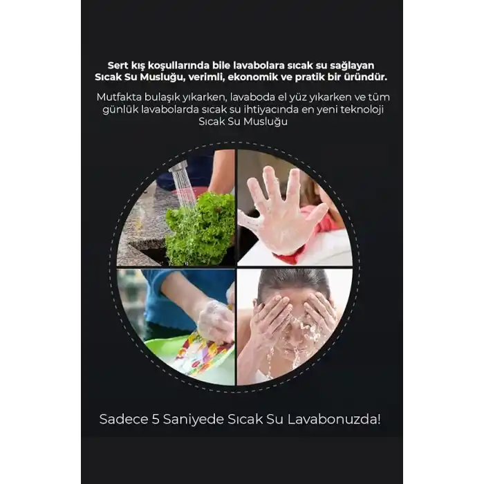 ROBO Taşınabilir Dijital Sıcak Su Musluğu Tüm Bataryalara Ve Musluk Tiplerine Uyumludur
