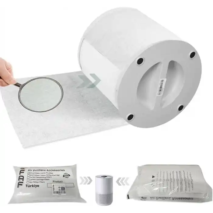 Faf Fresh Air Filter 10 Adet Nano Gümüş İyonlu Elektrostatik Toz Tutucu Ön Filtre Xiaomi Smart Purifier 4 Compact ile Uyumlu