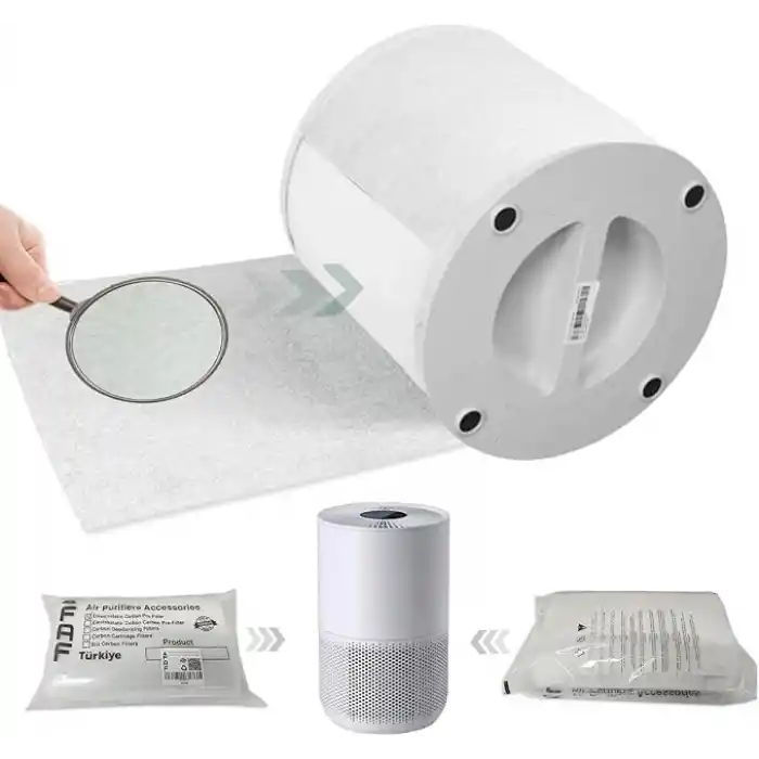 Faf Fresh Air Filter 10 Adet Nano Gümüş İyonlu Elektrostatik Toz Tutucu Ön Filtre Xiaomi Smart Purifier 4 Compact ile Uyumlu