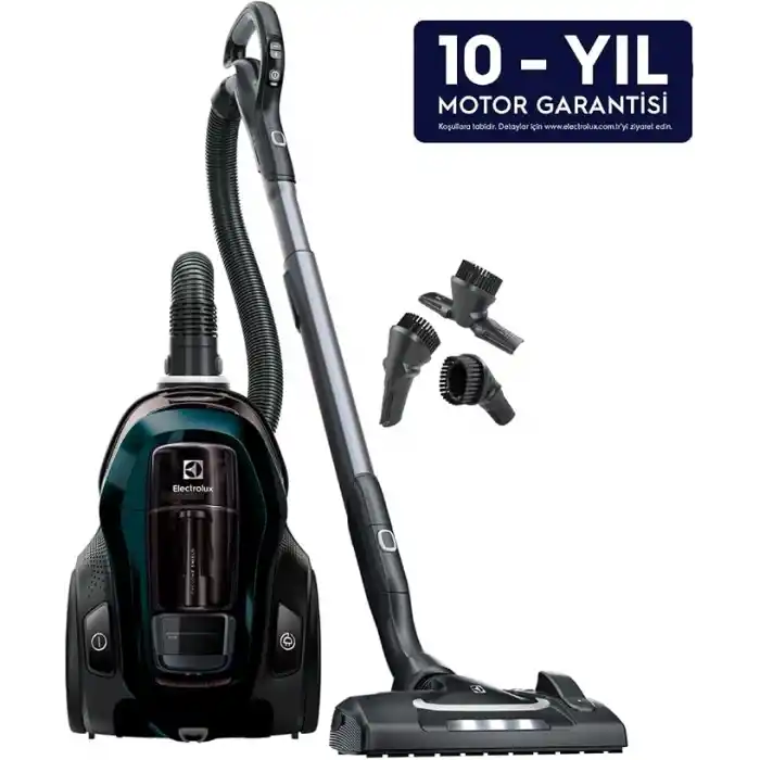 Electrolux Pure C9 PC91-8STM Toz Torbasız Elektrikli Süpürge | 7 Kademeli Filtrasyon, Ömür Boyu Kullanımlı Filtre, Kolay Boşaltılabilir Hazne, PureFlow Silent System | 10 Yıl Motor Garantisi
