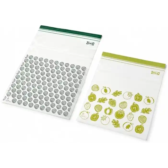 Ikea Plastik torba Istad, 30 adet paket, şunlardan oluşur: 15 torba 6 l (28,5 x 41 cm) ve 15 torba 4,5 l (27 x 34 cm), tekrar kullanılabilir, çünkü tekrar kapatılabilir