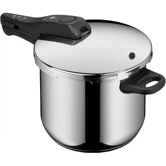WMF Perfect One Pot 6,5 L Düdüklü Tencere, İndüksiyon Uyumlu, Cromargan® Yüksek Kaliteli Paslanmaz Çelik, 2 Pişirme Kademesi, Büyük Pişirme Göstergesi, Çıkarılabilir Kapak Sapı