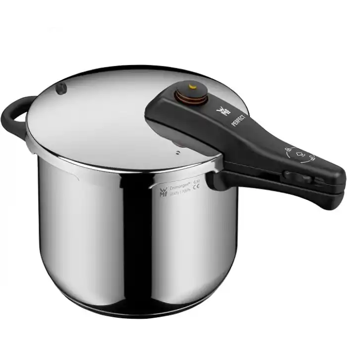 WMF Perfect One Pot 6,5 L Düdüklü Tencere, İndüksiyon Uyumlu, Cromargan® Yüksek Kaliteli Paslanmaz Çelik, 2 Pişirme Kademesi, Büyük Pişirme Göstergesi, Çıkarılabilir Kapak Sapı