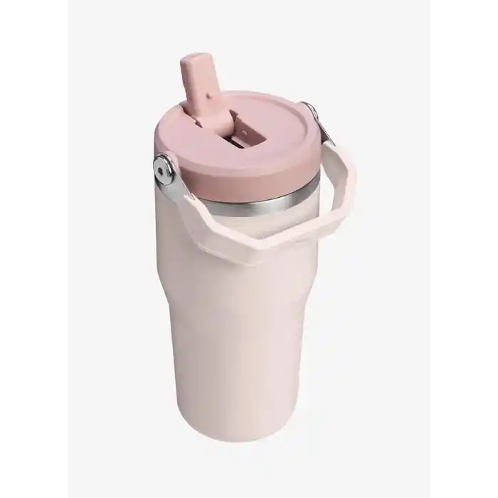 Stanley IceFlow Flip Straw Tumbler Pipetli Termos Bardak, 0.60 Litre, Pembe Kuvars (Rose Quartz)